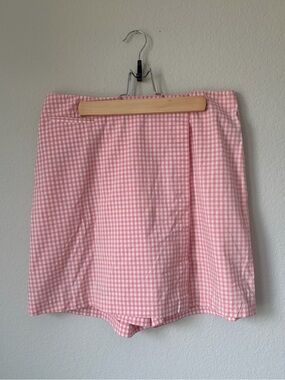 Ralph Lauren Golf Pink Gingham Wrap Skort Women’s Size 6 Vintage Cotton Preppy